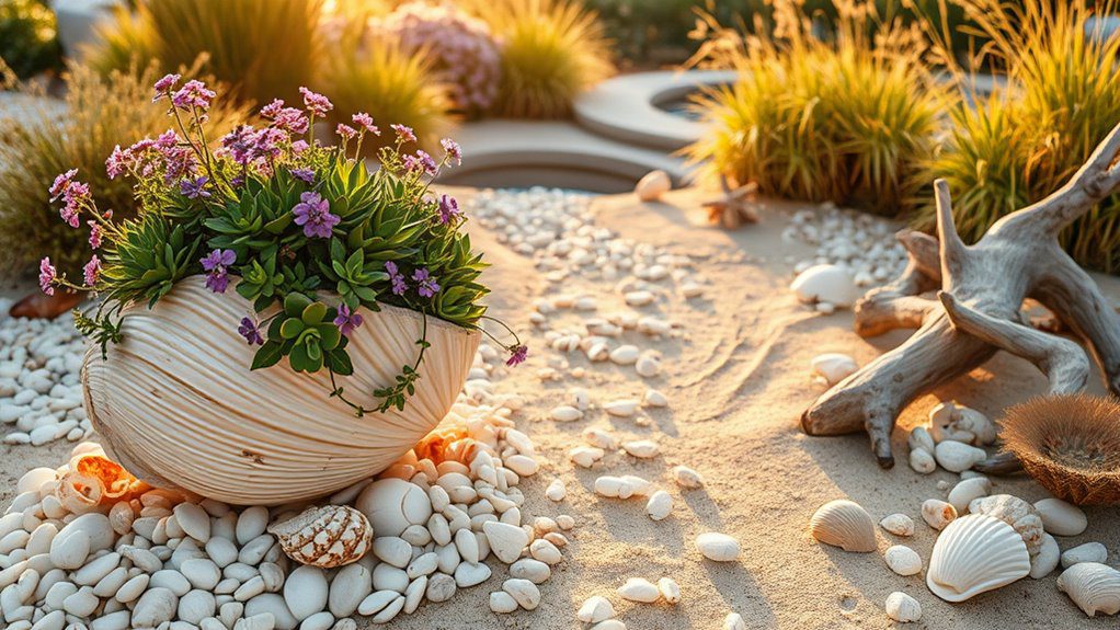 seashells for coastal landscaping