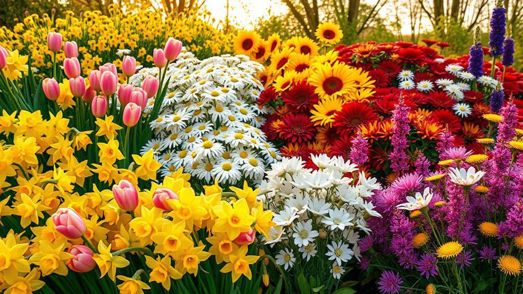 seasonal blooms enhance garden beauty