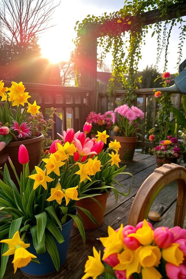 seasonal bulb deck gardening