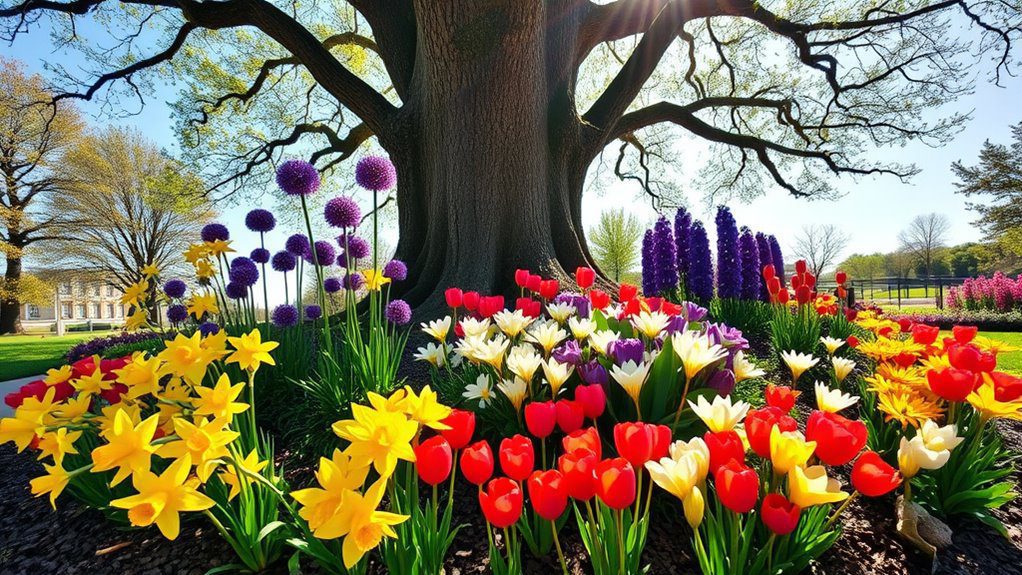 seasonal bulb garden transformation