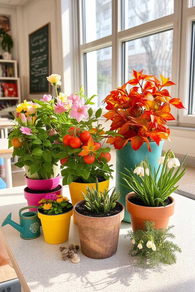 seasonal classroom garden displays