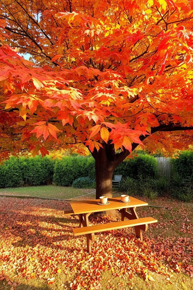 seasonal colorful landscape tree