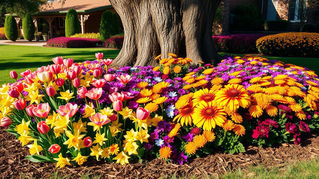 seasonal floral landscape transformation