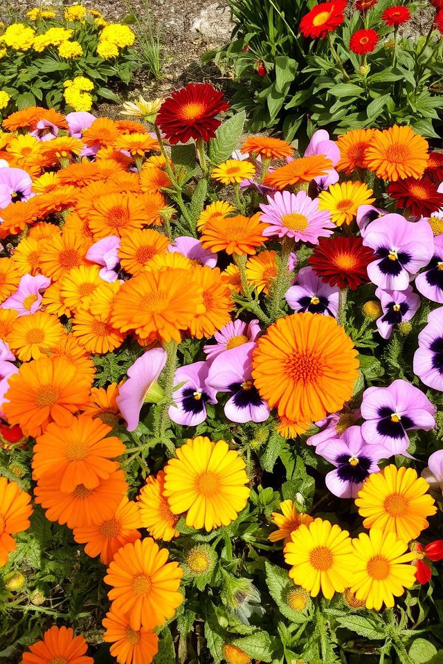 seasonal flower bed design