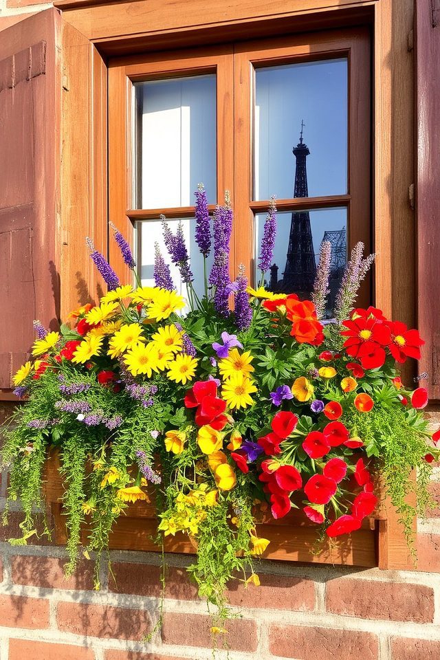seasonal flower window box