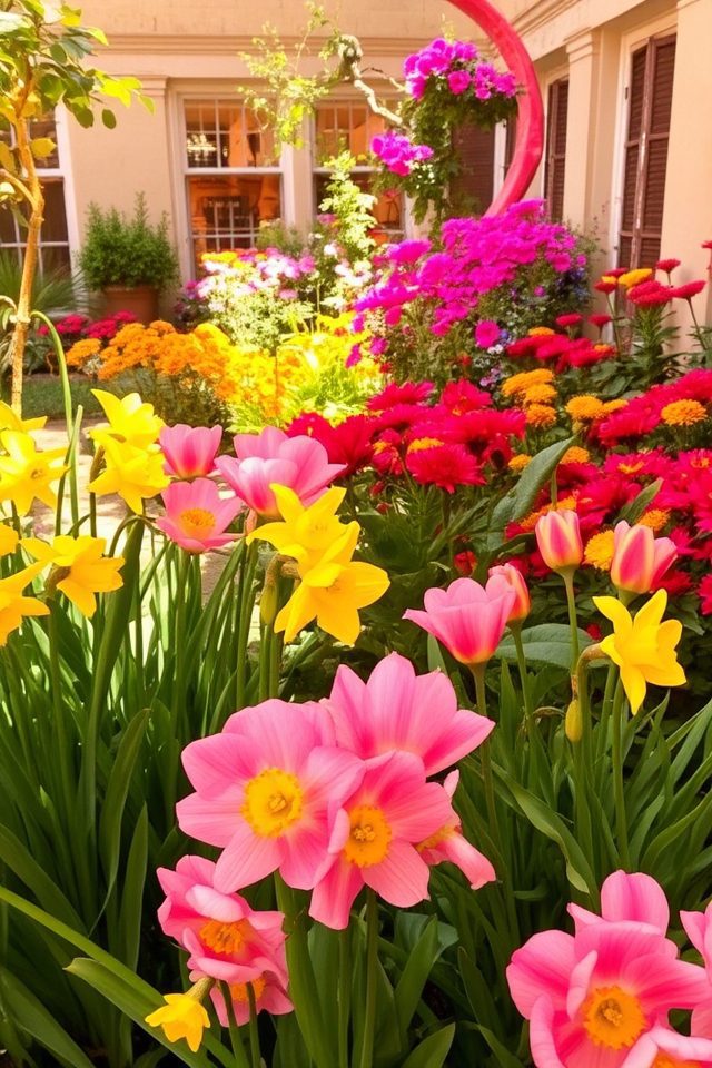 seasonal flowering courtyard design
