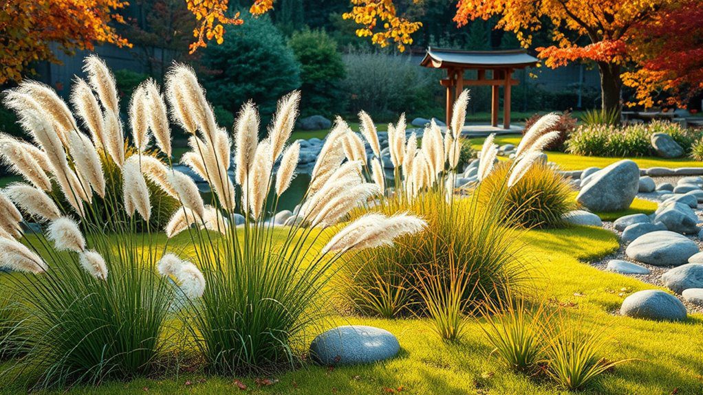 seasonal japanese grass garden