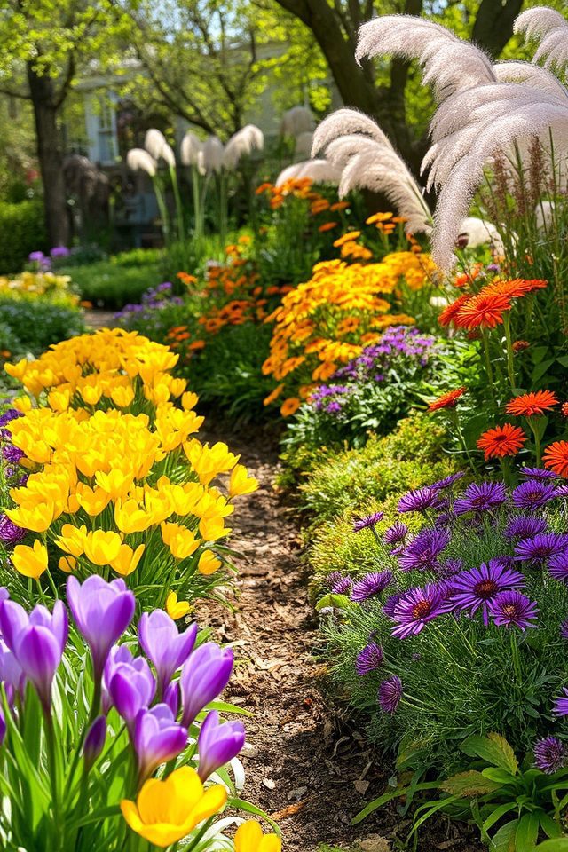 seasonal perennial garden displays
