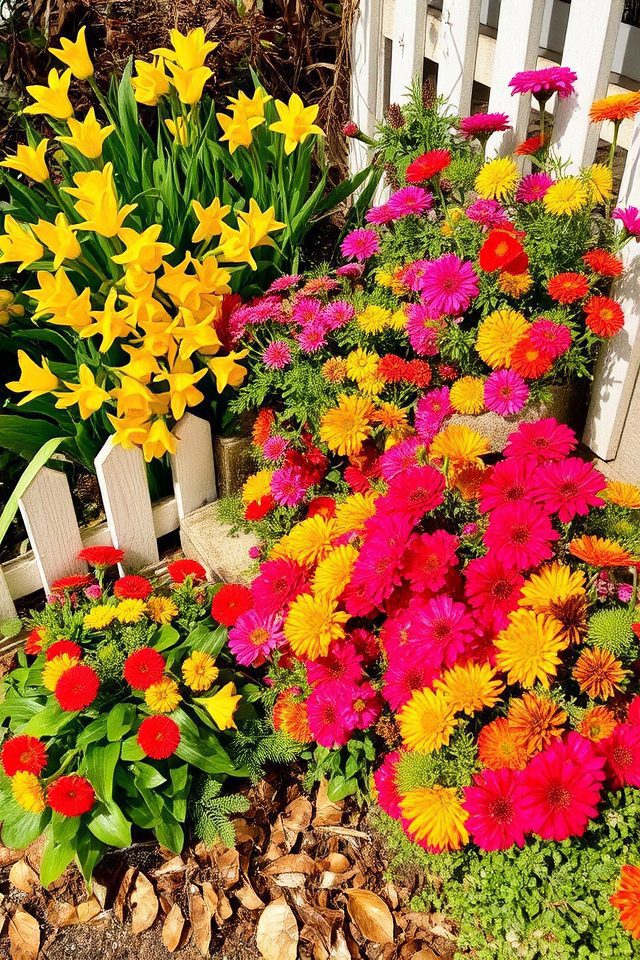 seasonal vibrant flower displays