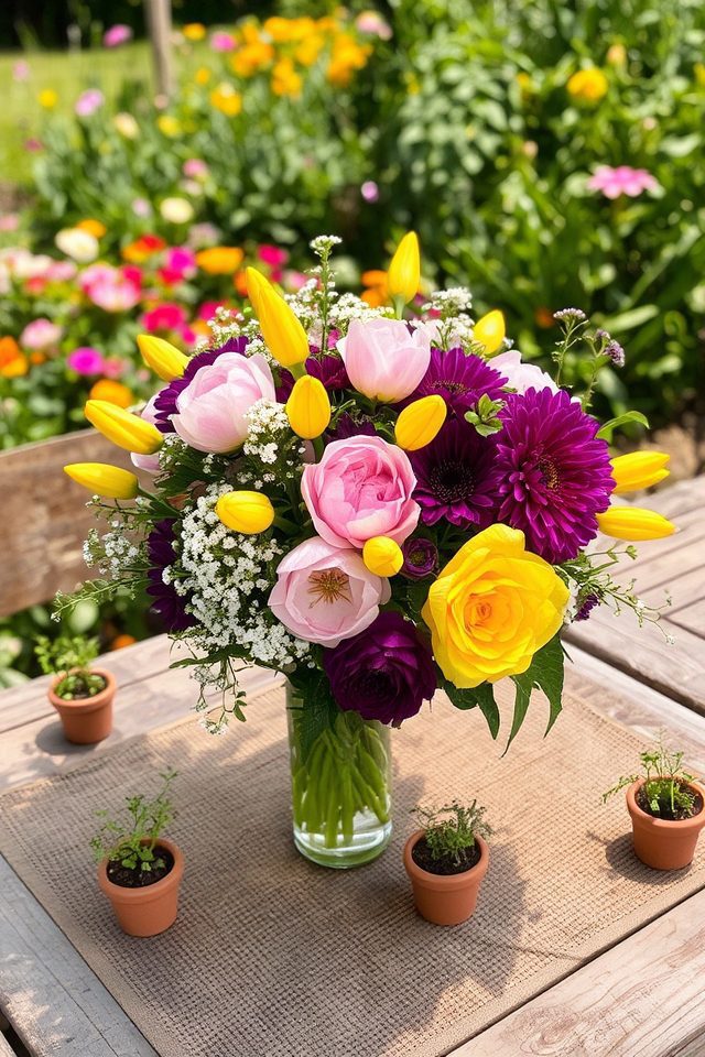 seasonal vibrant flower displays