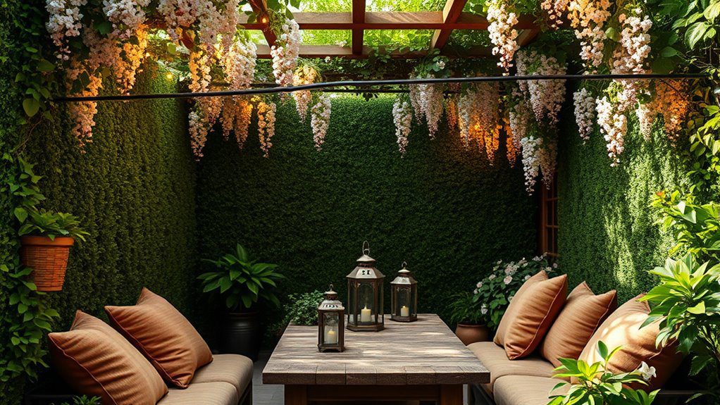 secluded garden patio retreat