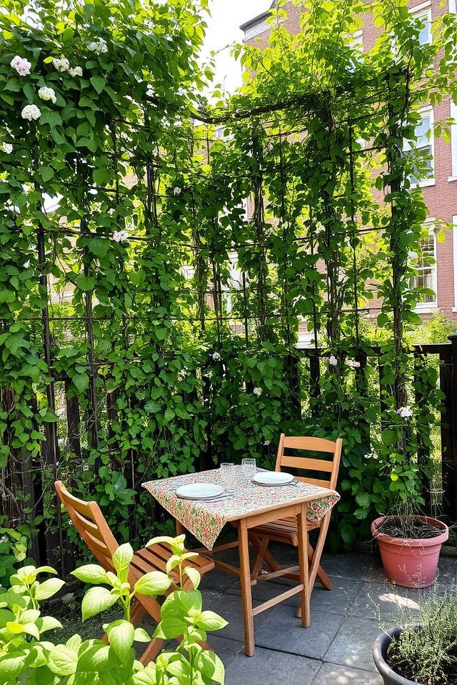 secluded garden privacy screens