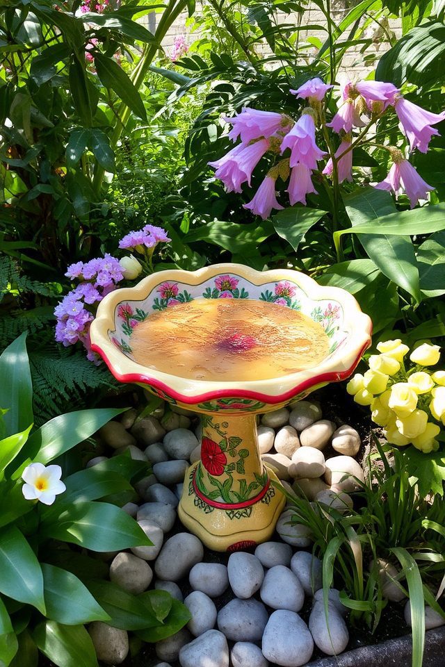 serene bird bath oasis