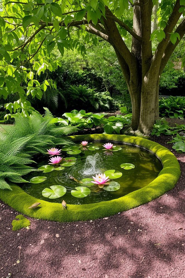 serene garden water feature