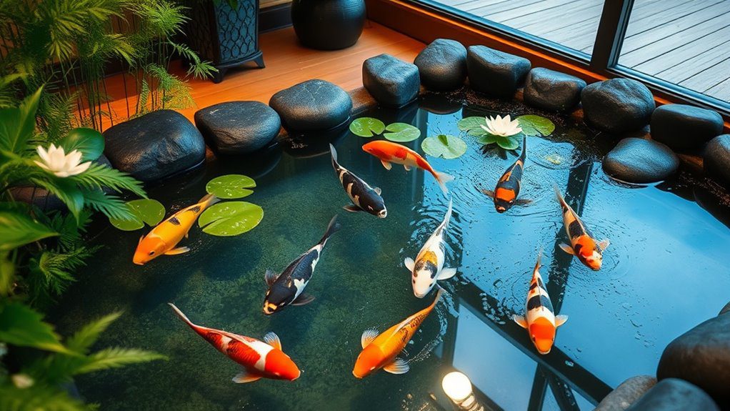 serene koi pond sanctuary