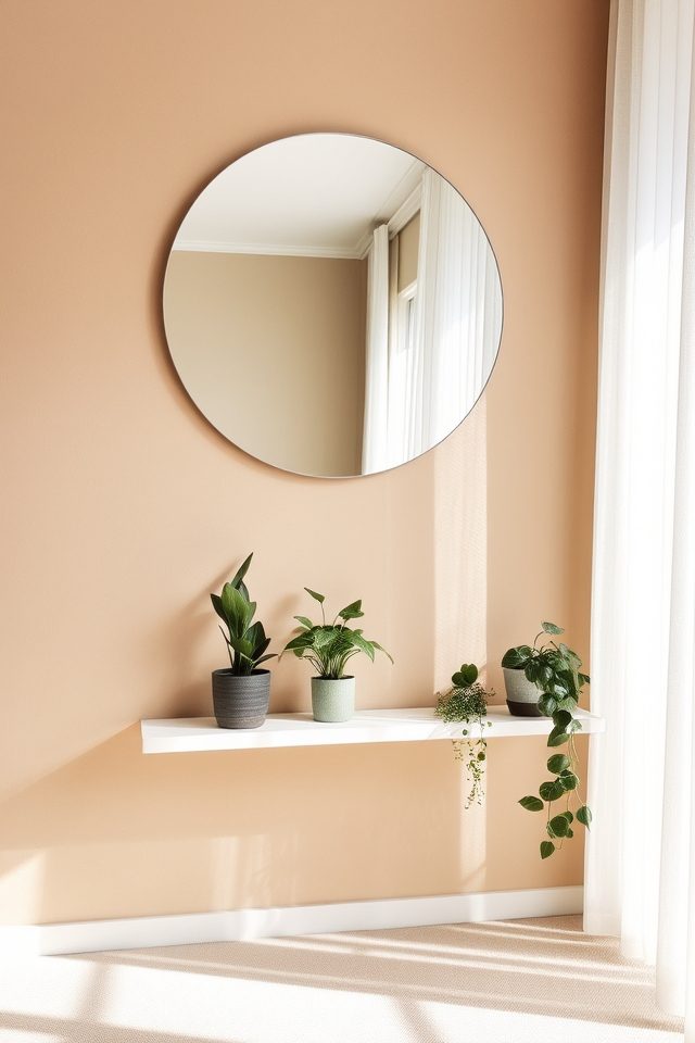 serene minimalist foliage mirrors
