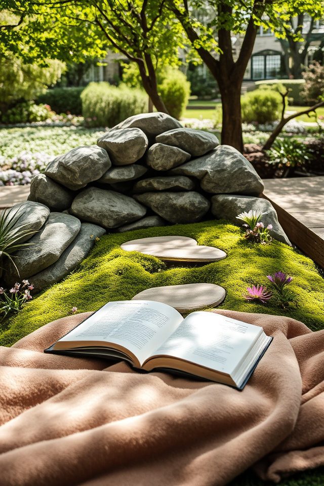 serene nature reading nook