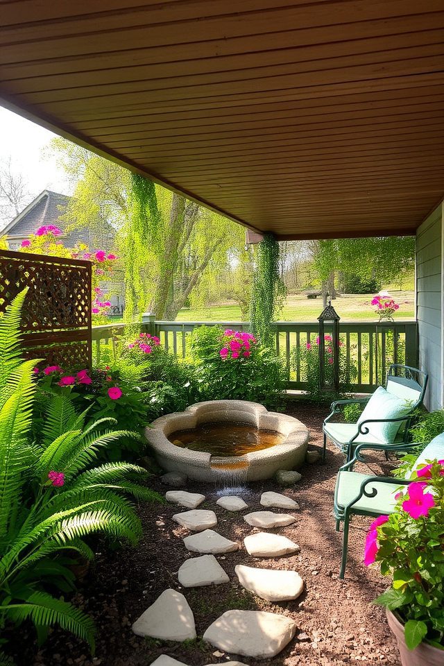 serene oasis with water