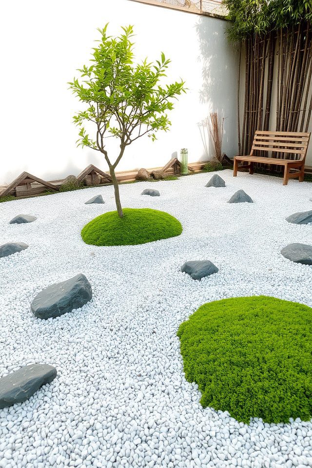 serene outdoor meditation space