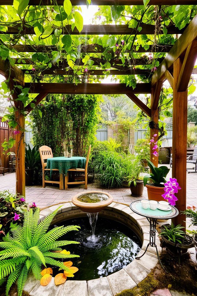 serene outdoor water feature