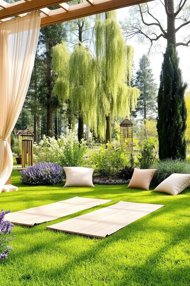 serene outdoor yoga retreat