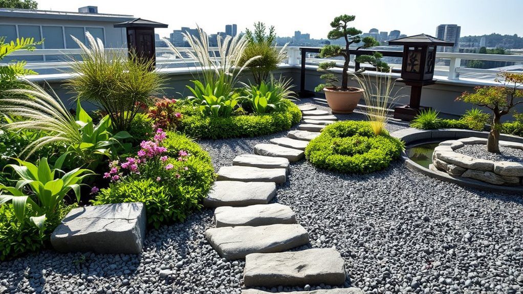 serene stone pathway design