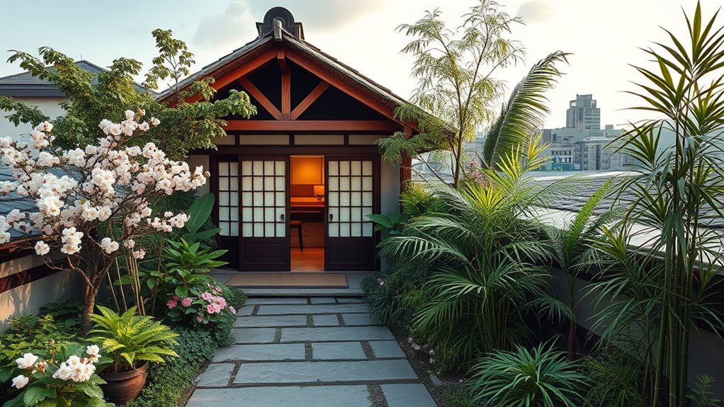 serene traditional tea house