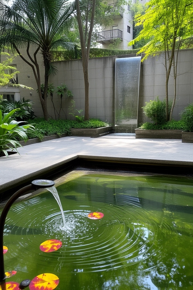 serene urban water features