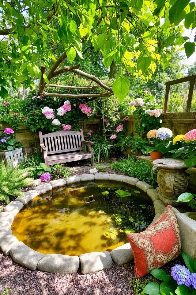 serene water feature retreat