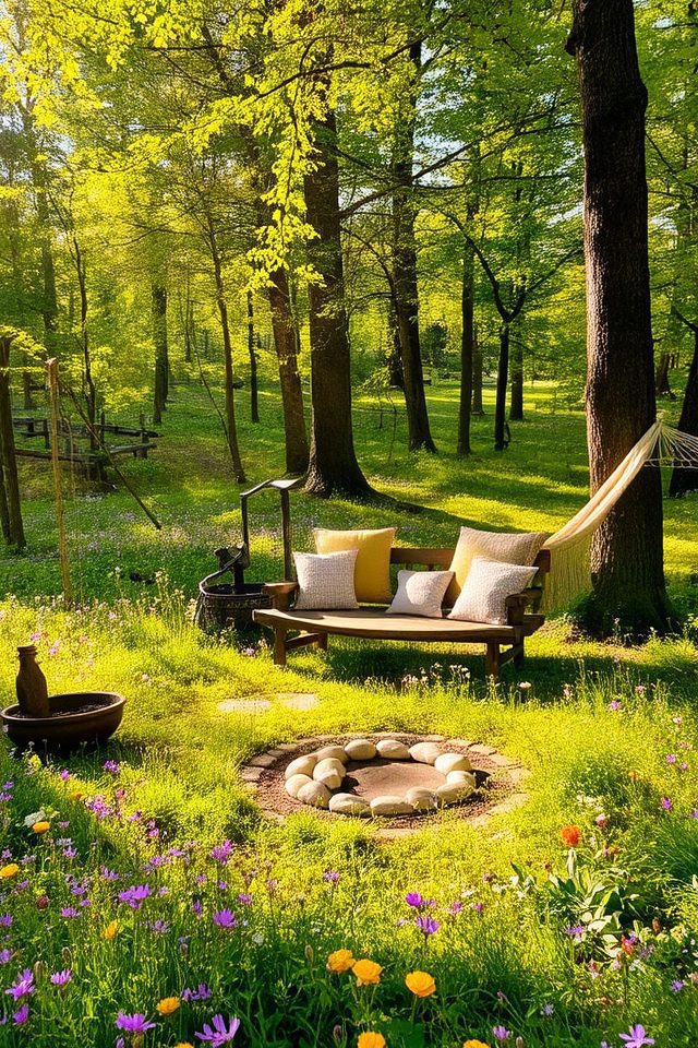 serene wooded relaxation spot