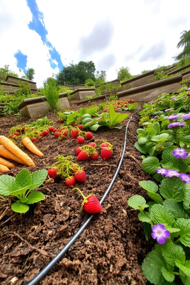 sloped ground edible gardening