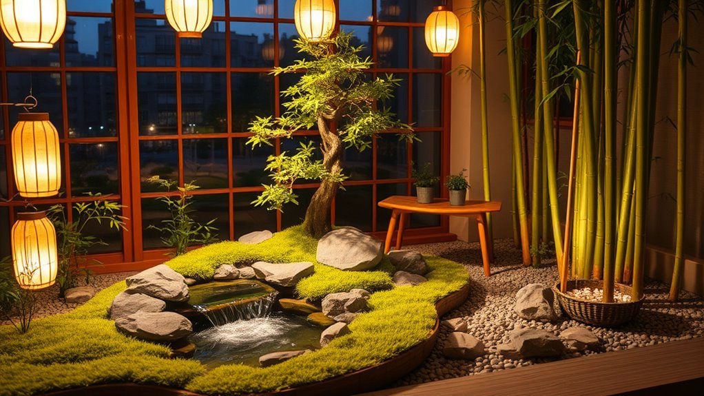 soft lighting enhances ambiance