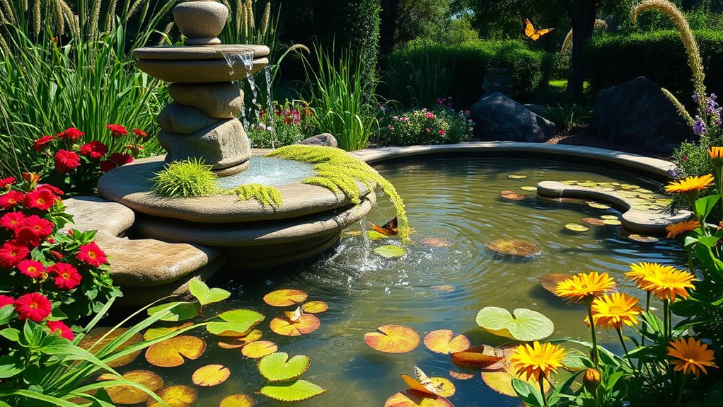soothing garden water features