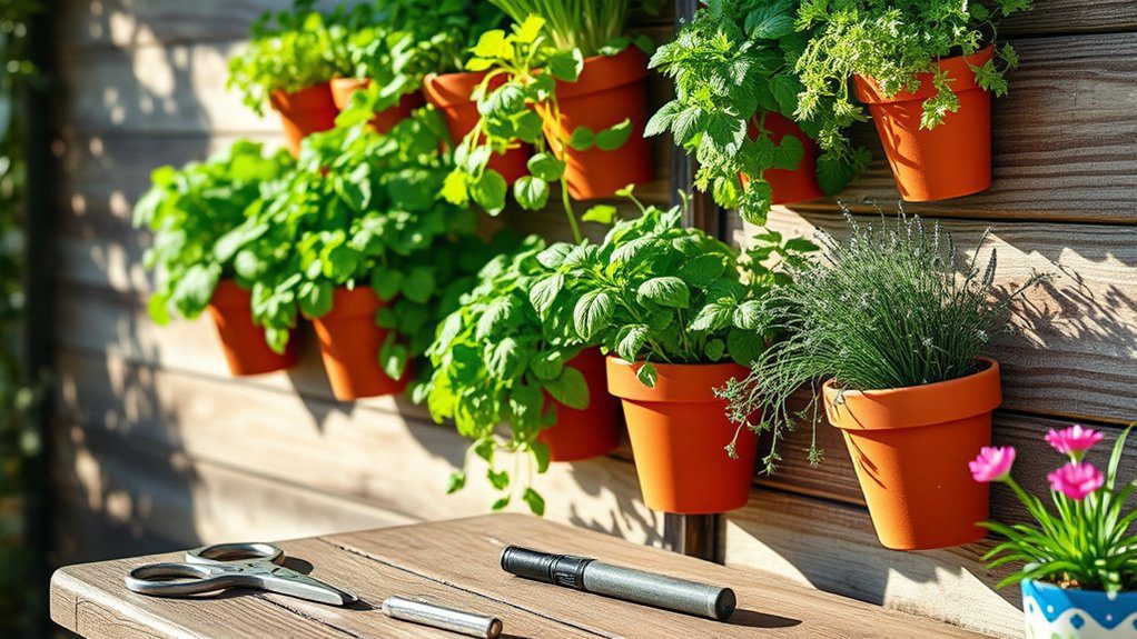 space saving aromatic herb garden