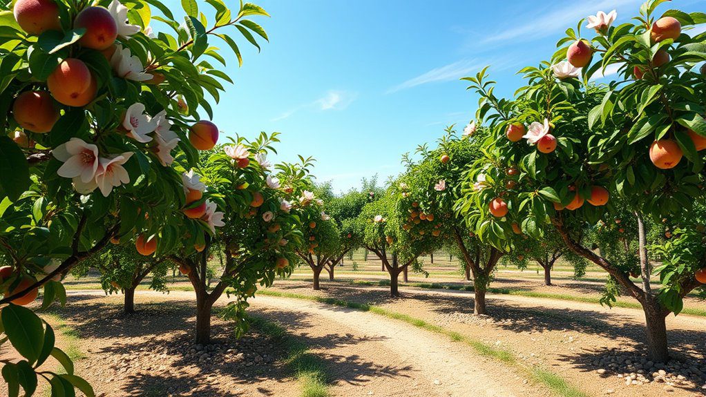 spiral peach tree garden