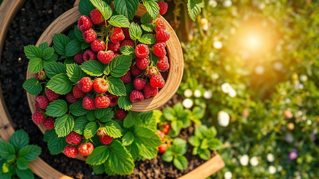 spiral raised berry garden