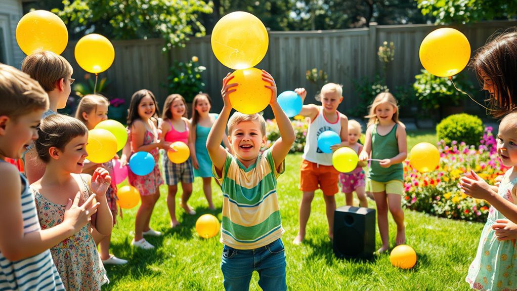 splashing fun with friends