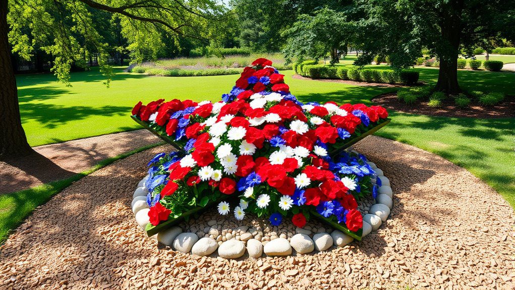 star shaped floral garden designs