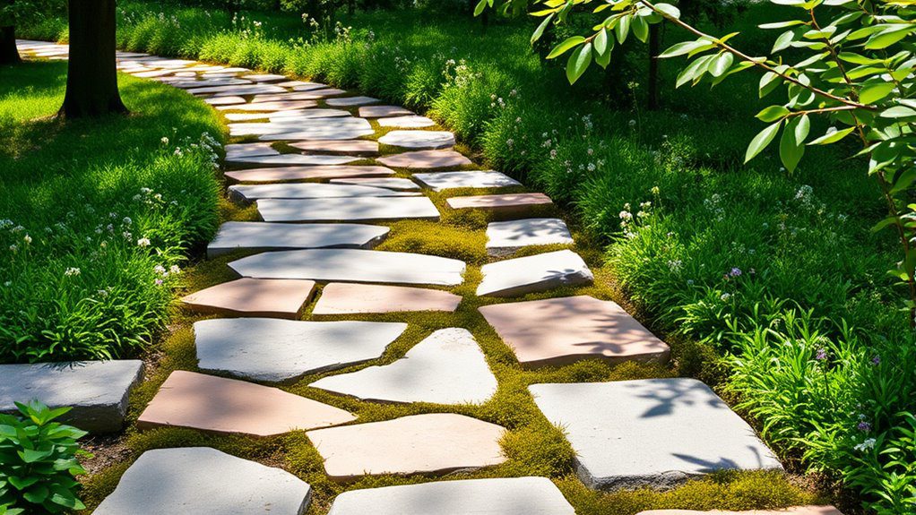 stepping stones garden pathway
