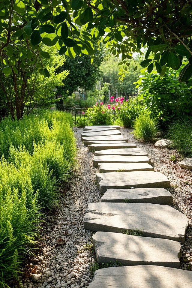 stepping stones garden pathway