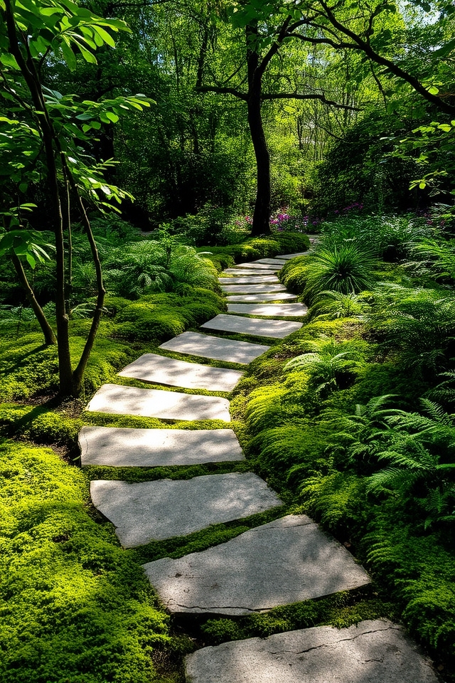 stone pathways enhance gardens
