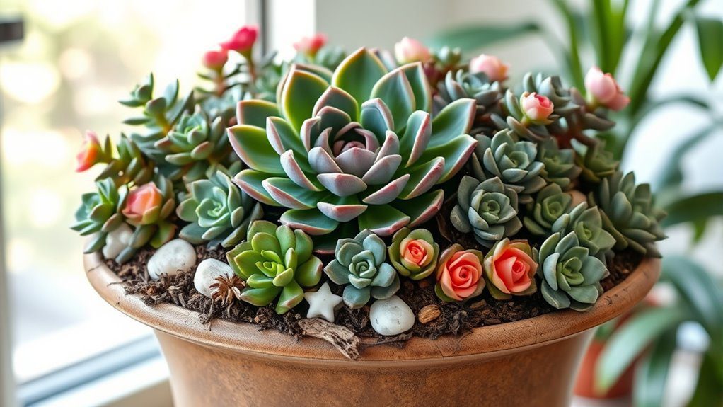 striking succulent arrangements displayed