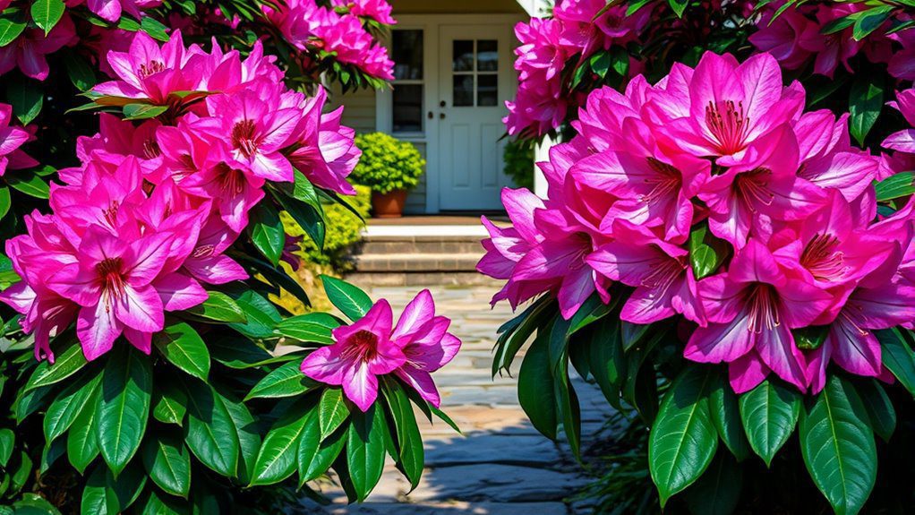 stunning evergreen shrub blooms
