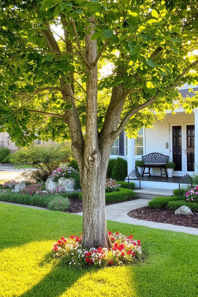 stunning mottled bark tree