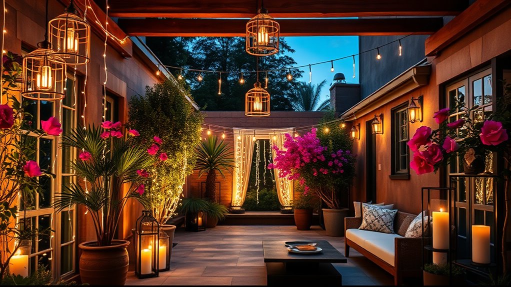 stylish courtyard lighting options