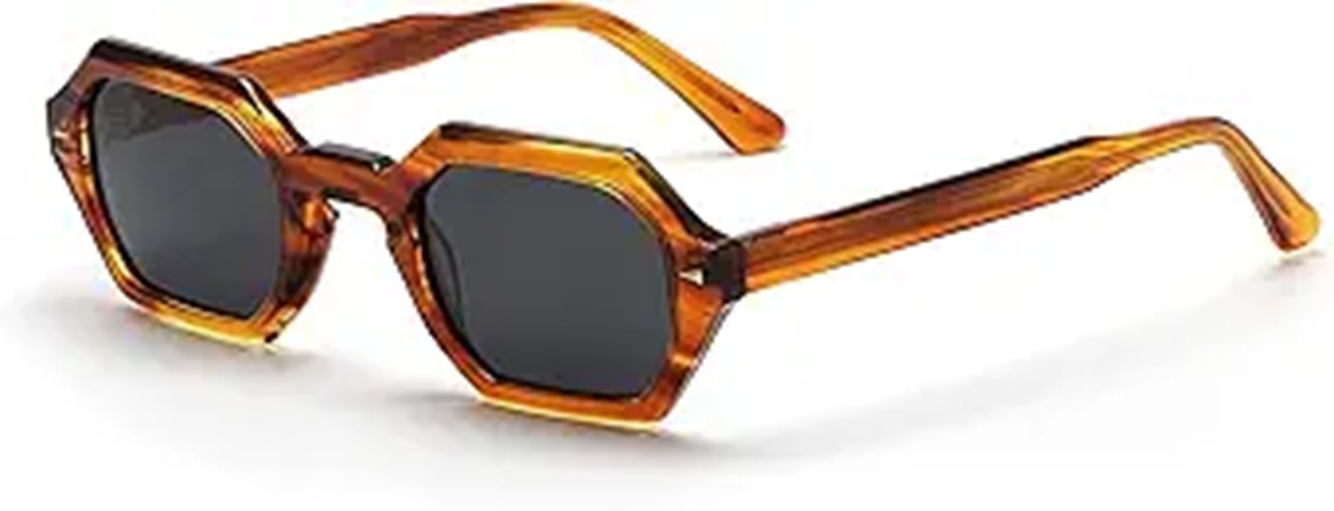 stylish hexagon polarized eyewear