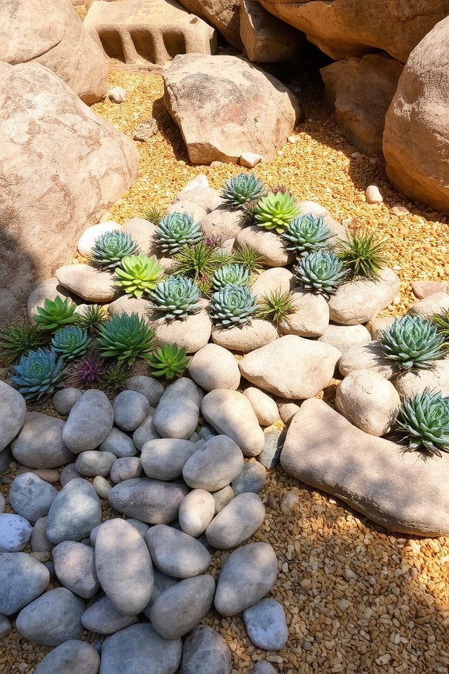 stylish low maintenance rock garden