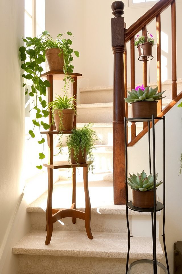 stylish multi tiered plant displays