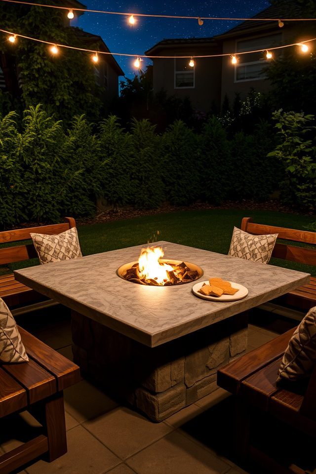 stylish outdoor fire pit