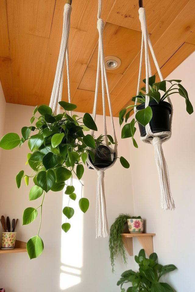 stylish space saving plant hangers
